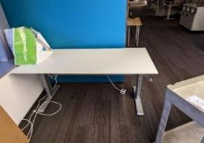 Desk, Height-Adjustable, White, 48" x 30" *photo representation*