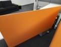 Panel, Privacy, Desk-Mounted, Orange, 59" x 31"