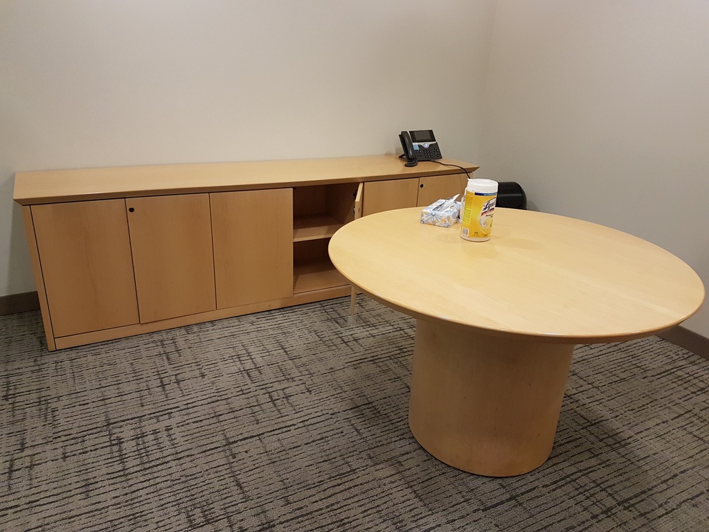 Wood Round Communal Table - 48"