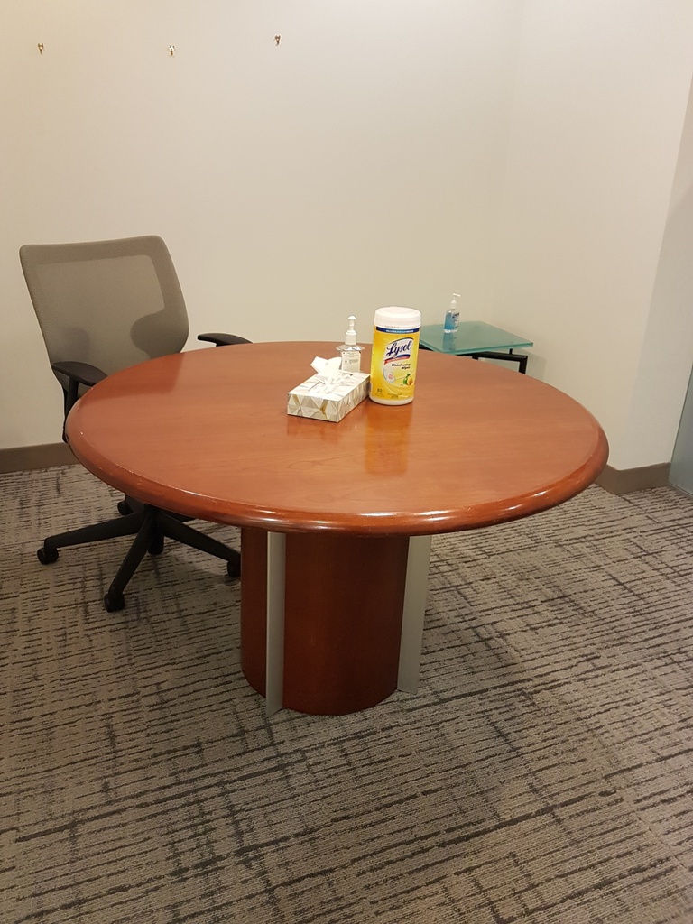 Wood Round Communal Table - 48"