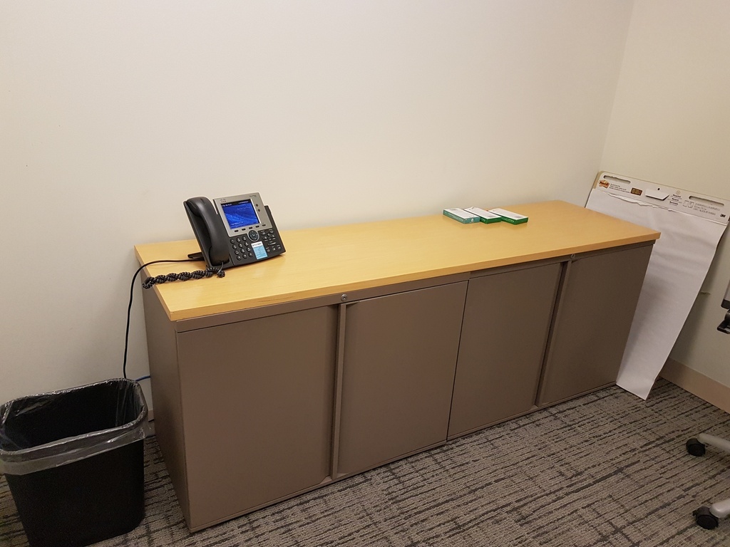 2 Shelf Storage with Wood Top - 72"x18