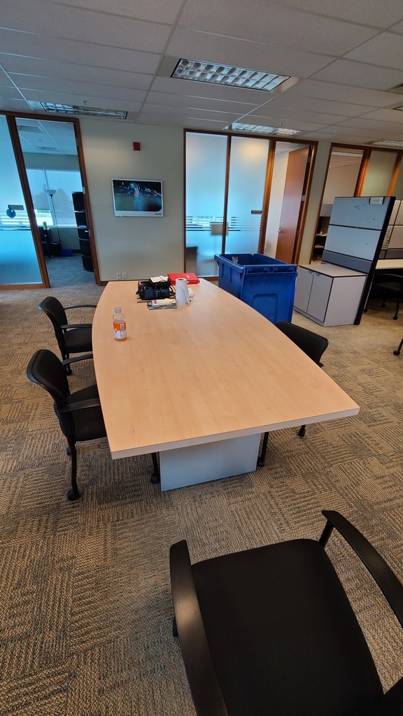 8' x 52" conference table maple