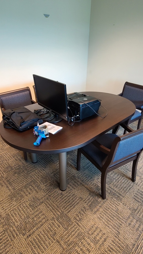 60" oval meeting table 