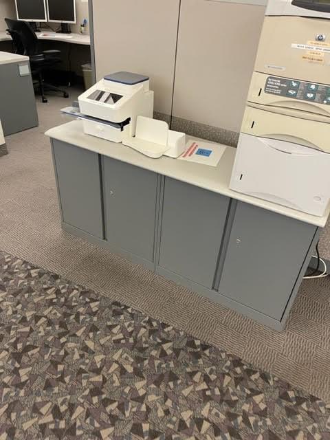 GRAY CREDENZA
