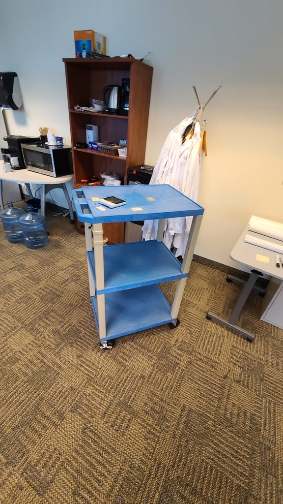 Metal cart blue