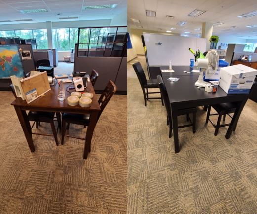 Bar height kitchen table w/ 2 chairs per