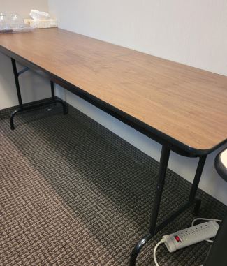 Brown Folding Table, 72x24x29
