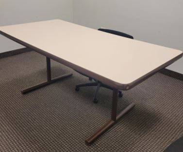 Large Cream Colour Rectanguar Table, 72x36x30