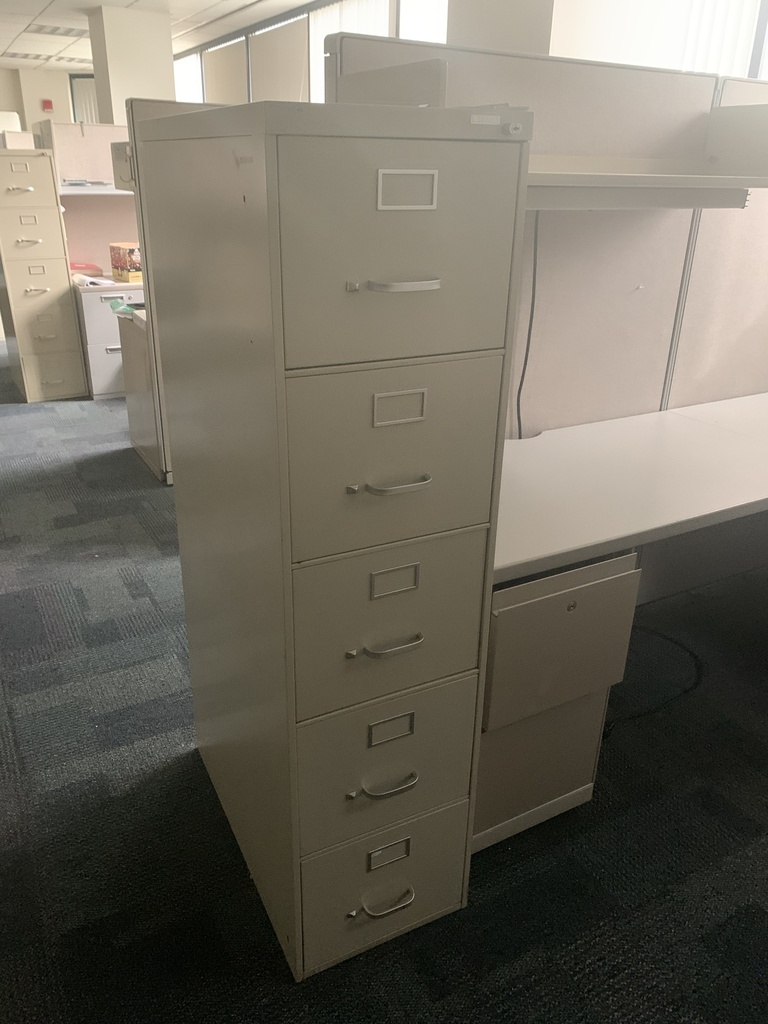 file cabinet 5 drawer vertical - tan