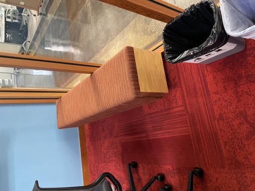 Bench - orange/red/plywood (71x17x19)