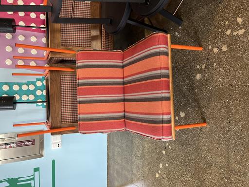 Lounge Chair - orange patterned