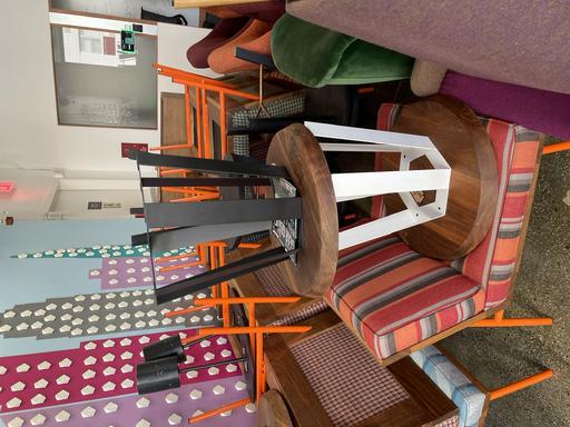 Side Table - white base/wood top