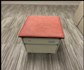 Pedestal - metal with soft top