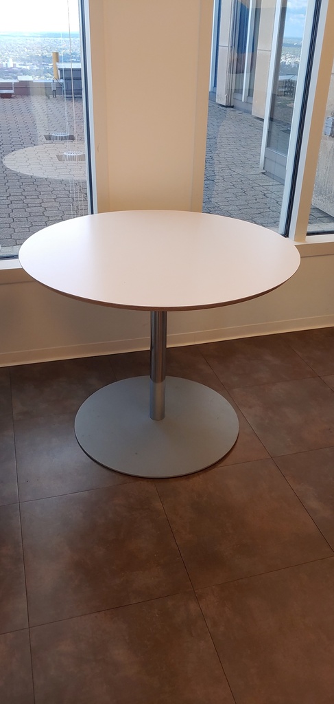 White Round Lunch Table