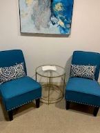 Blue Armless Chair