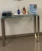 Glass Top Rectangle Console Table