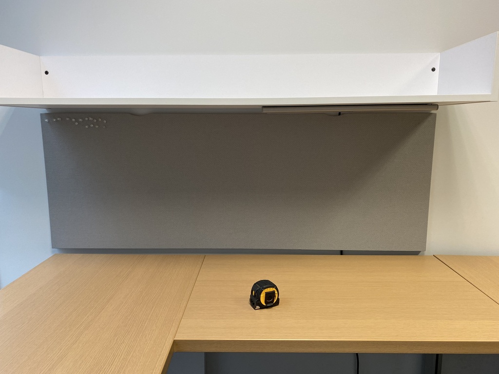 Tackboard, 21"x60", Gray