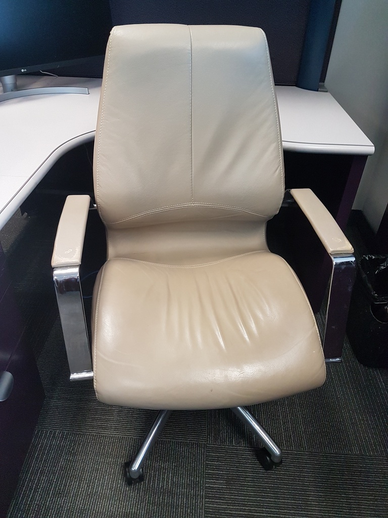 Beige leather chair