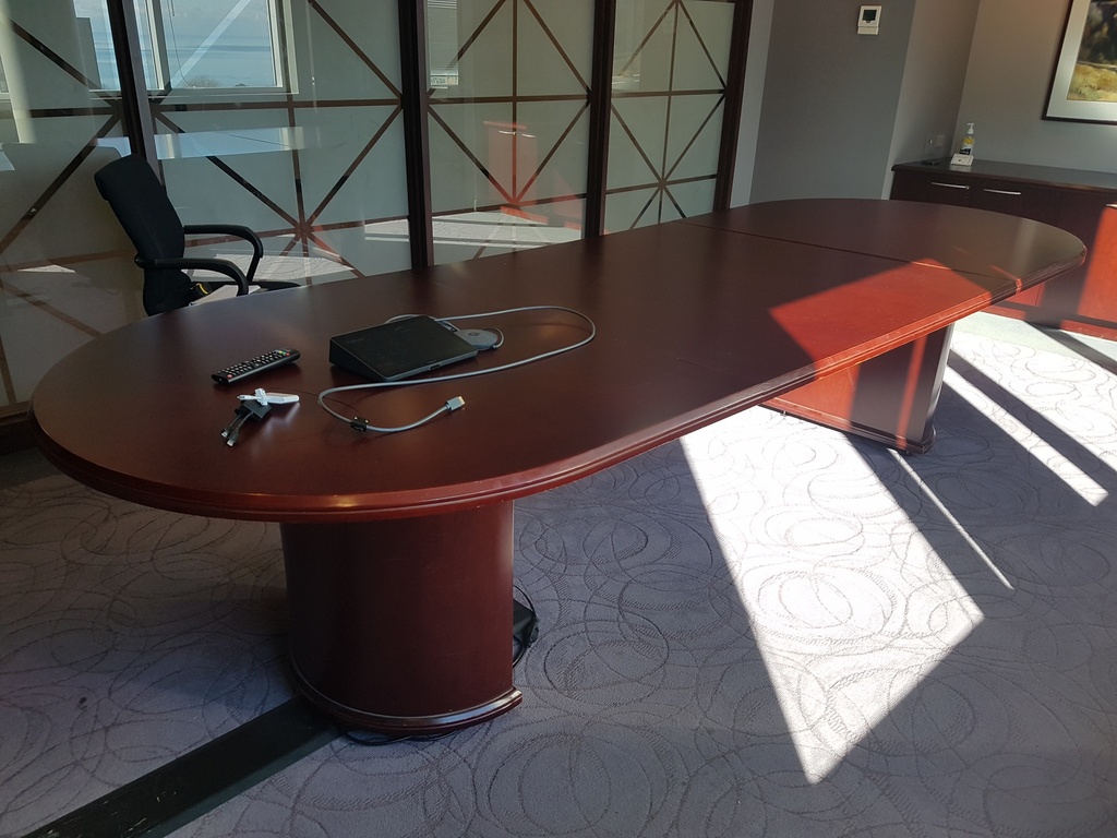 Wood conference table