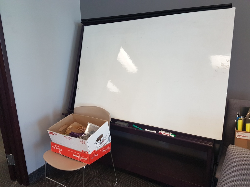 Large rolling white board