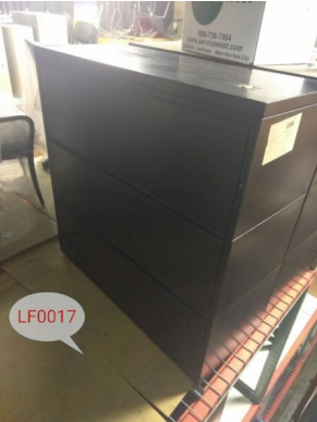 LATERAL FILE, 3-HIGH, 13" PULL OUT DRAWERS, 1¼ TOP, 1½BASE,  42W 18D 42H