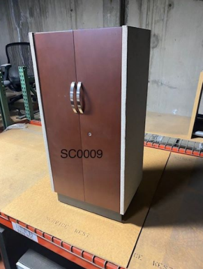 ARC PULL STORAGE CASE, W/VENEER DOORS, AISLE FACING  17W 14D 39H