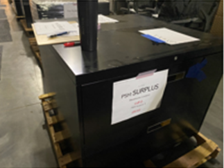 2-H File cabinet (black metal)