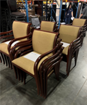 Tan Stackable Conference Chairs