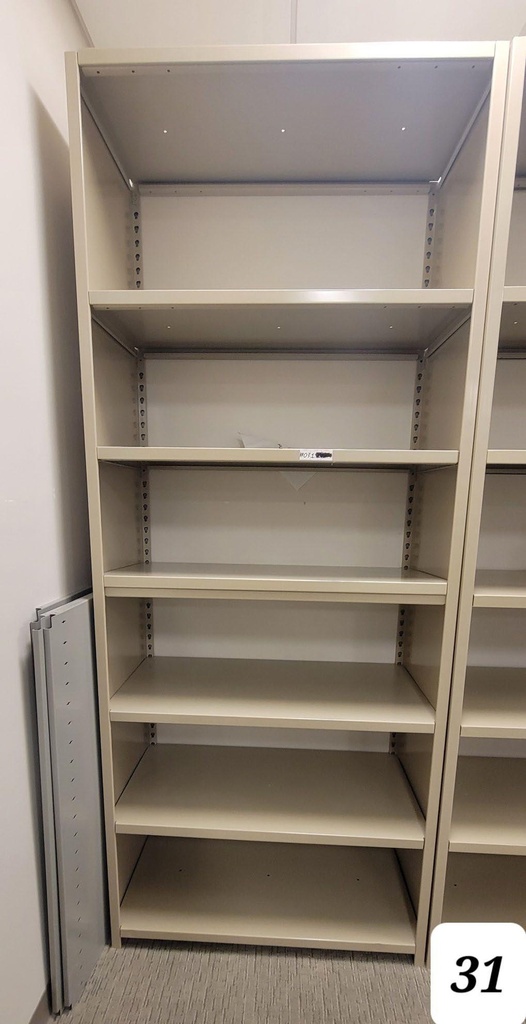 Beige Shelving 36L x 18w X 81 H