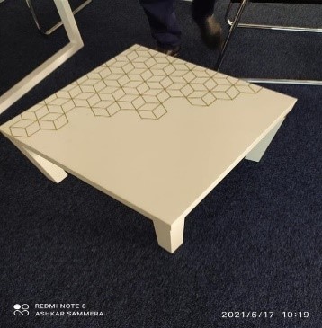 White Coffee Table with Pattern