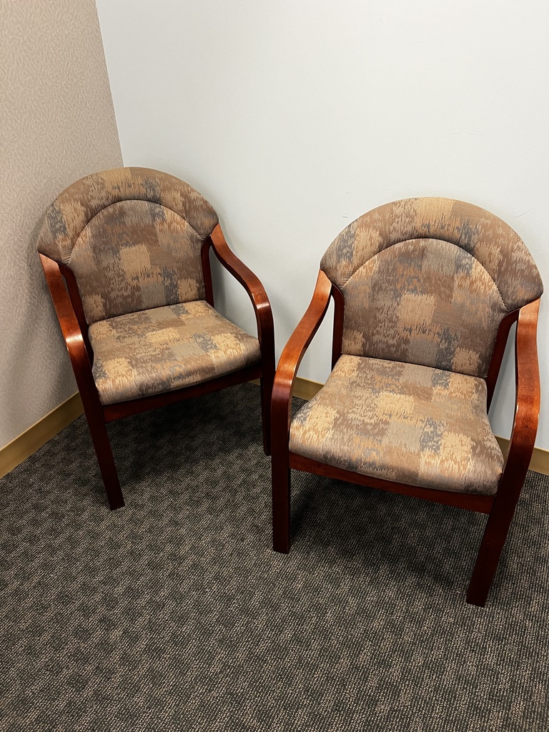 Beige and Blue Guest Chair