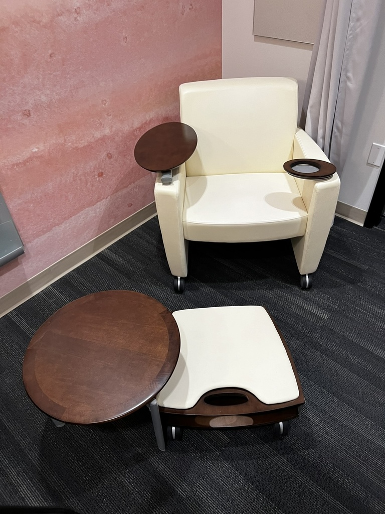 Cream Lounge Chair &amp; Ottoman