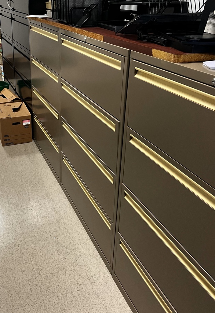 4-Drawer Brown Filing Cabinet