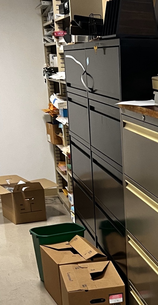 5-Drawer Black Filing Cabinet