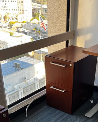 2-Drawer Wood Filing Cabinet