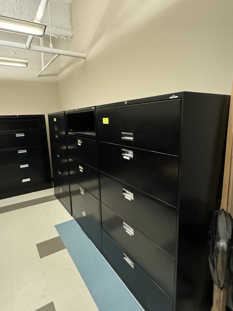 Tall Black Lateral File Cabinet