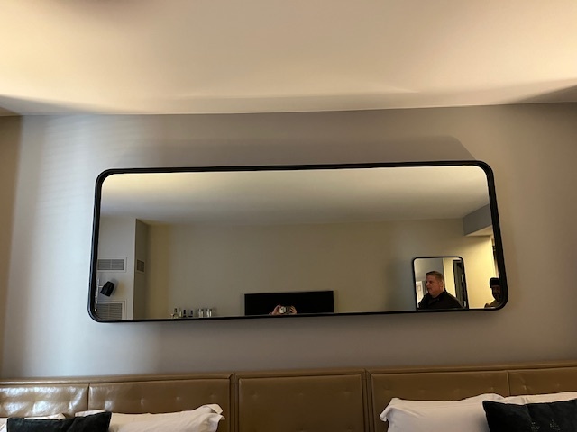 Mirror, approximately 9ft long
