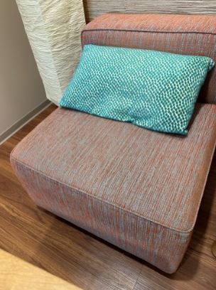 DellaRobbia Harper lounge chair with pillow, orange