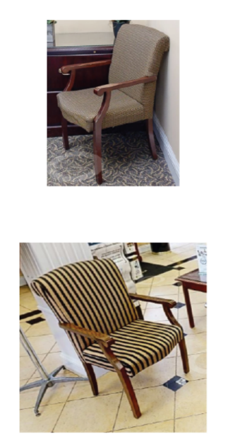 Guest Seating 6 - selection will vary within these styles