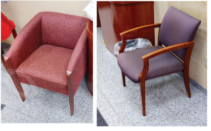 Guest Seating 43 - selection will vary within these styles