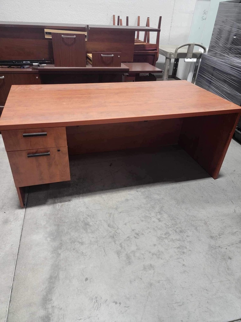 Desk with file on left