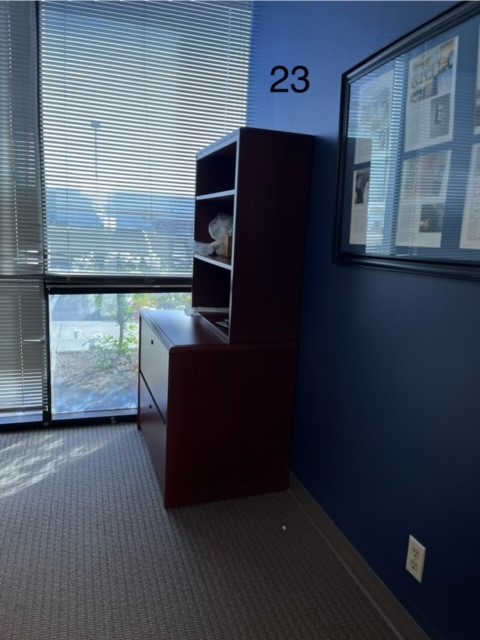 Short File Cabinet with Upper Shelves