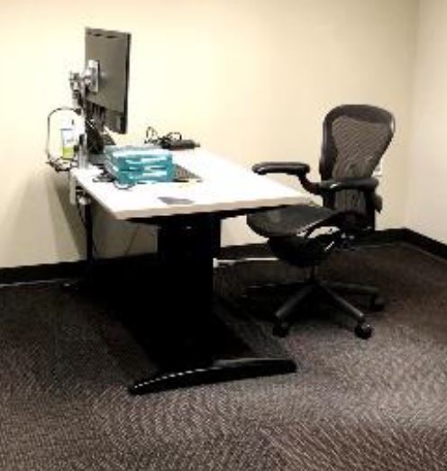 White Top Adjustable Height Desk