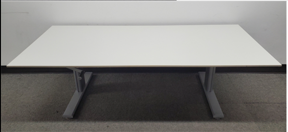 60" steelcase White crank - height adjustable desk