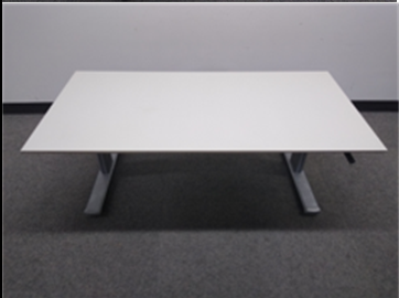 60" steelcase White crank - height adjustable desk