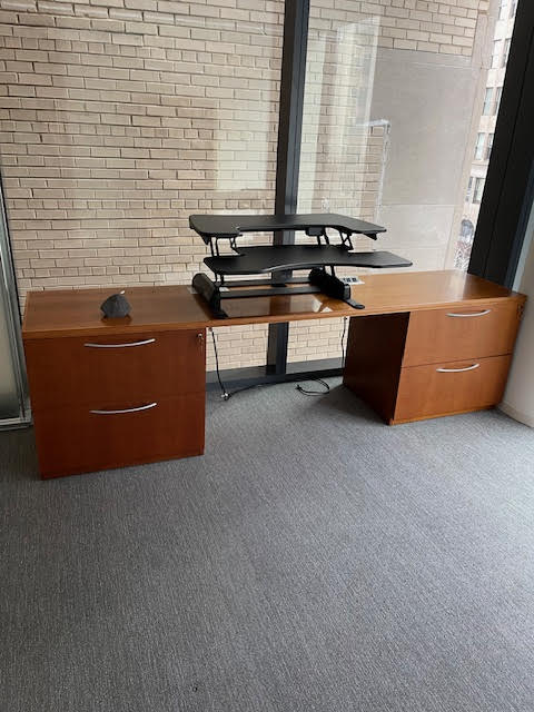8'6 Desk/Credenza with Peds