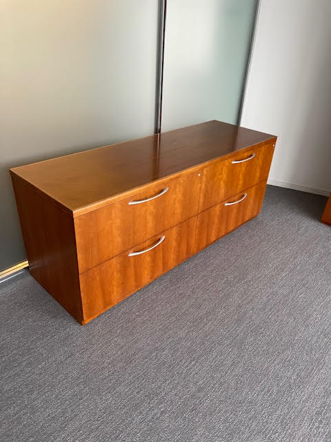 6' Wood 4-Drawer Credenza