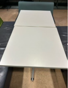 White square table