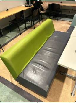 Green bench sofa