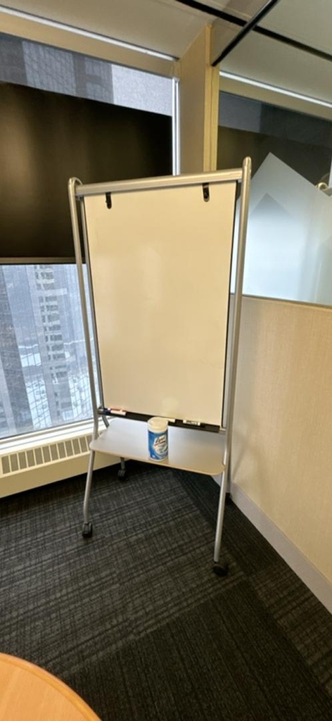 32" Mobile Whiteboard, 48" x 48" x 30"